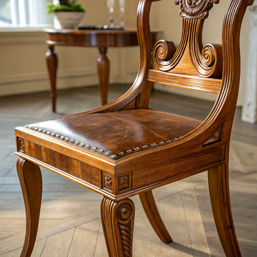 A beautifully restored wooden chair